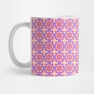 Pinkish Red and Purple Pattern Mug